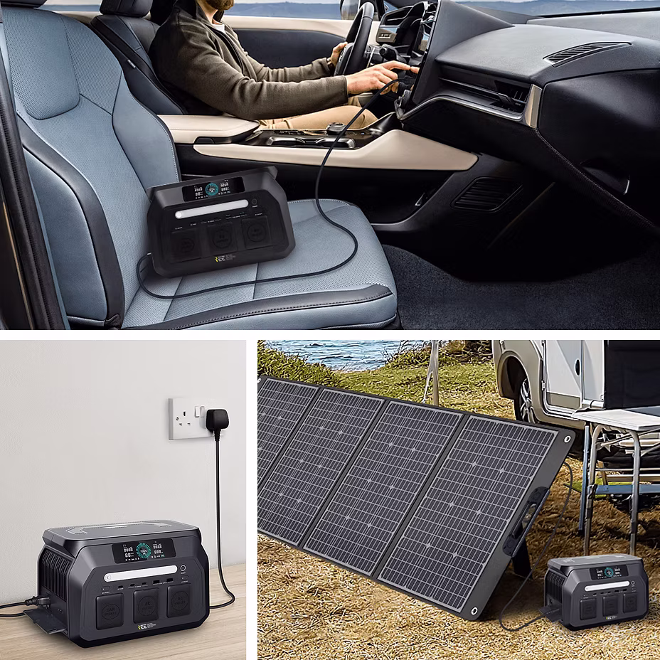 IEETek P800 üç farklı şarj yöntemi duvar prizi güneş araç